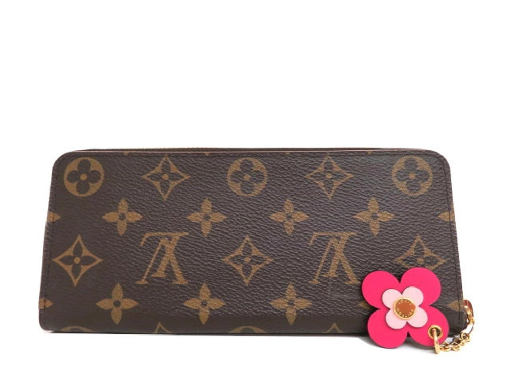 LOUIS VUITTON Wallet Portefeuille Clemence Flower Charm Monogram